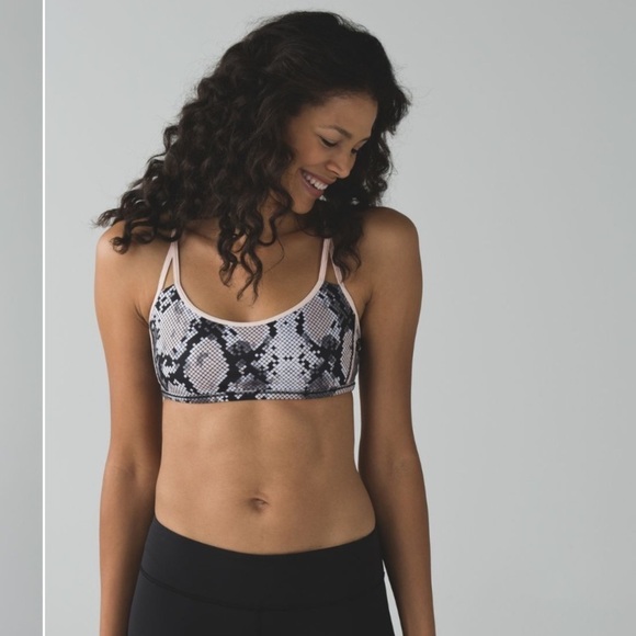 lululemon athletica Other - LULULEMON- Lighten Up Bra Ziggy Snake Butter Pink Black size 6